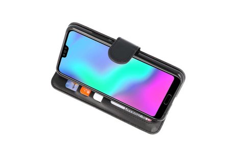 BAOHU Wallet Cases Hoesje Geschikt voor Honor 10 Zwart