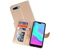 BAOHU Wallet Cases Hoesje Geschikt voor Honor 10 Goud