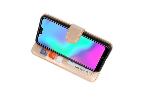 BAOHU Wallet Cases Hoesje Geschikt voor Honor 10 Goud