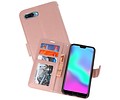 BAOHU Wallet Cases Hoesje Geschikt voor Honor 10 Roze