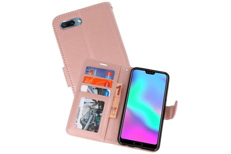 BAOHU Wallet Cases Hoesje Geschikt voor Honor 10 Roze