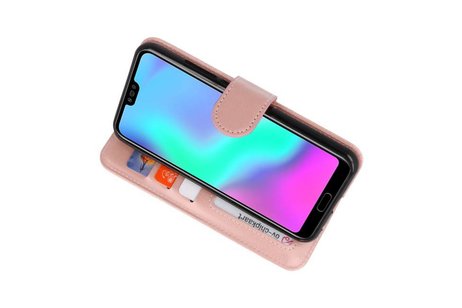 BAOHU Wallet Cases Hoesje Geschikt voor Honor 10 Roze