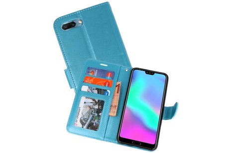 BAOHU Wallet Cases Hoesje Geschikt voor Honor 10 Turquoise
