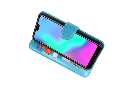 BAOHU Wallet Cases Hoesje Geschikt voor Honor 10 Turquoise
