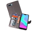 Wallet Cases Hoesje voor Honor 10 Grijs