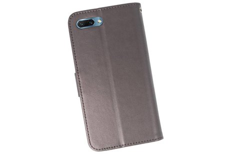 BAOHU Wallet Cases Hoesje Geschikt voor Honor 10 Grijs