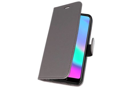 Wallet Cases Hoesje voor Honor 10 Grijs