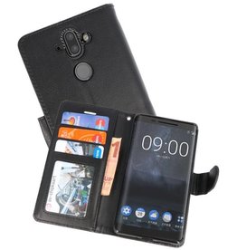 BAOHU Wallet Cases Hoesje voor Nokia 8 Sirocco Zwart