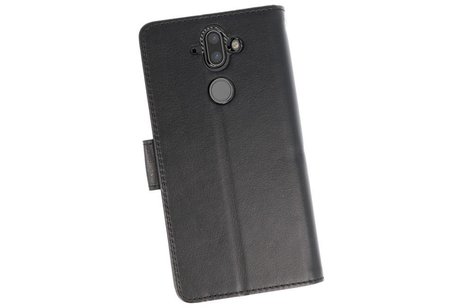 Wallet Cases Hoesje voor Nokia 8 Sirocco Zwart