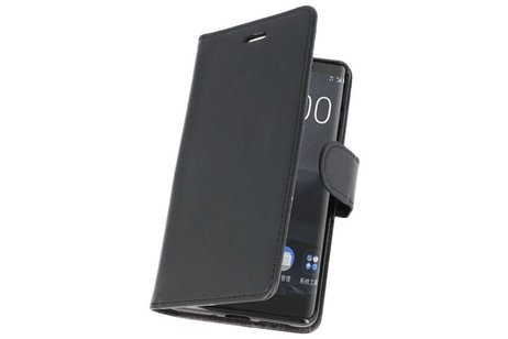 Wallet Cases Hoesje voor Nokia 8 Sirocco Zwart