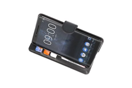 Wallet Cases Hoesje voor Nokia 8 Sirocco Zwart