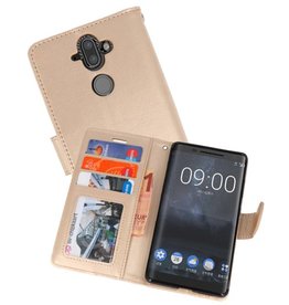 BAOHU Wallet Cases Hoesje voor Nokia 8 Sirocco Goud