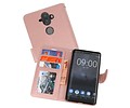 BAOHU Wallet Cases Hoesje Geschikt voor Nokia 8 Sirocco Roze