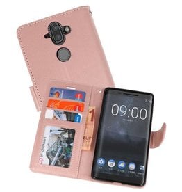 BAOHU Wallet Cases Hoesje voor Nokia 8 Sirocco Roze