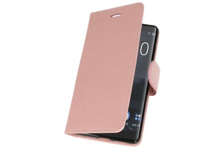 BAOHU Wallet Cases Hoesje Geschikt voor Nokia 8 Sirocco Roze