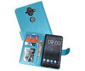 BAOHU Wallet Cases Hoesje Geschikt voor Nokia 8 Sirocco Turquoise