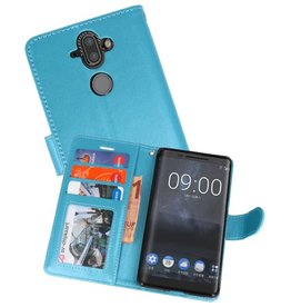 BAOHU Wallet Cases Hoesje voor Nokia 8 Sirocco Turquoise