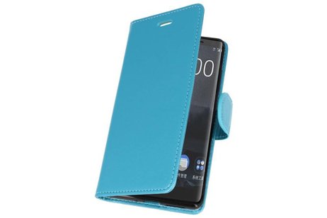 Wallet Cases Hoesje voor Nokia 8 Sirocco Turquoise