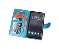 BAOHU Wallet Cases Hoesje Geschikt voor Nokia 8 Sirocco Turquoise
