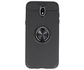 BAOHU Softcase Telefoonhoesje - Geschikt voor Samsung Galaxy J5 2017 Hoesje met Ring Houder Zwart