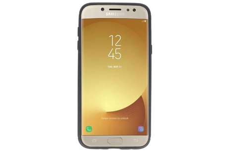 BAOHU Softcase Telefoonhoesje - Geschikt voor Samsung Galaxy J5 2017 Hoesje met Ring Houder Zwart