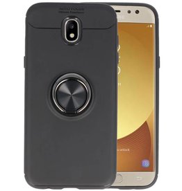 BAOHU Softcase voor Samsung Galaxy J5 2017 Hoesje met Ring Houder Zwart