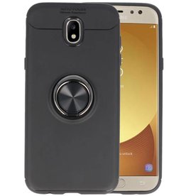 Softcase voor Galaxy J5 2017 Hoesje met Ring Houder Zwart