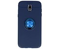 BAOHU Softcase Telefoonhoesje - Geschikt voor Samsung Galaxy J5 2017 Hoesje met Ring Houder Navy