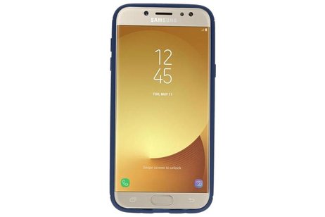 BAOHU Softcase Telefoonhoesje - Geschikt voor Samsung Galaxy J5 2017 Hoesje met Ring Houder Navy