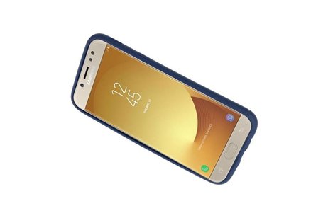BAOHU Softcase Telefoonhoesje - Geschikt voor Samsung Galaxy J5 2017 Hoesje met Ring Houder Navy
