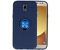 BAOHU Softcase Telefoonhoesje - Geschikt voor Samsung Galaxy J5 2017 Hoesje met Ring Houder Navy