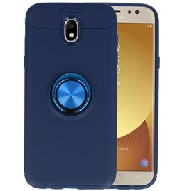 Softcase voor Samsung Galaxy J5 2017 Hoesje met Ring Houder Navy