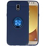 BAOHU Softcase voor Samsung Galaxy J5 2017 Hoesje met Ring Houder Navy