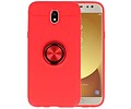 BAOHU Softcase Telefoonhoesje - Geschikt voor Samsung Galaxy J5 2017 Hoesje met Ring Houder Rood