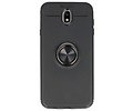 BAOHU Softcase Telefoonhoesje - Geschikt voor Samsung Galaxy J7 2017 Hoesje met Ring Houder Zwart