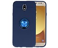 BAOHU Softcase Telefoonhoesje - Geschikt voor Samsung Galaxy J7 2017 Hoesje met Ring Houder Navy