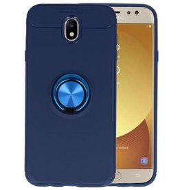 BAOHU Softcase voor Samsung Galaxy J7 2017 Hoesje met Ring Houder Navy