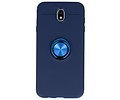 BAOHU Softcase Telefoonhoesje - Geschikt voor Samsung Galaxy J7 2017 Hoesje met Ring Houder Navy