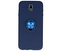 Softcase voor Galaxy J7 2017 Hoesje met Ring Houder Navy