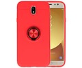 BAOHU Softcase Telefoonhoesje - Geschikt voor Samsung Galaxy J7 2017 Hoesje met Ring Houder Rood