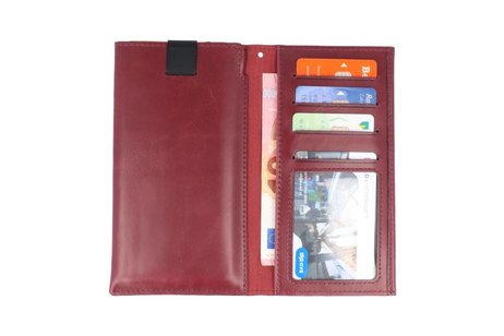 Insteek Wallet Cases voor iPhone 8-7-6 Plus Bordeaux Rood