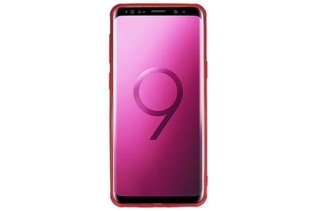 BAOHU Carbon series hoesje - Backcover Geschikt voor Galaxy S9 Rood