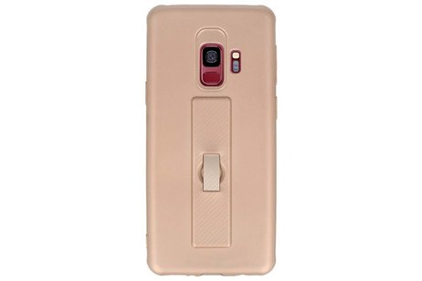 BAOHU Carbon series hoesje - Backcover Geschikt voor Galaxy S9 Goud