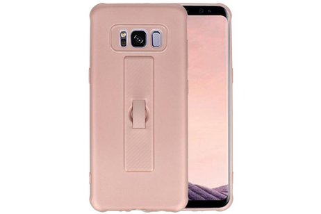 BAOHU Carbon series hoesje - Backcover Geschikt voor Galaxy S8 Roze