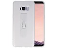 BAOHU Carbon series hoesje - Backcover Geschikt voor Galaxy S8 Plus Zilver