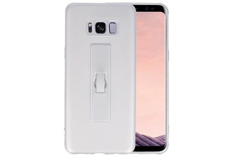 BAOHU Carbon series hoesje - Backcover Geschikt voor Galaxy S8 Plus Zilver