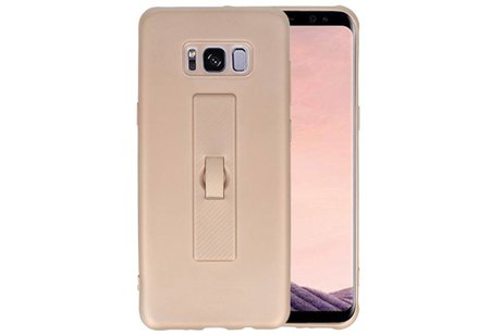 BAOHU Carbon series hoesje - Backcover Geschikt voor Galaxy S8 Plus Goud