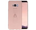 BAOHU Carbon series hoesje - Backcover Geschikt voor Galaxy S8 Plus Roze