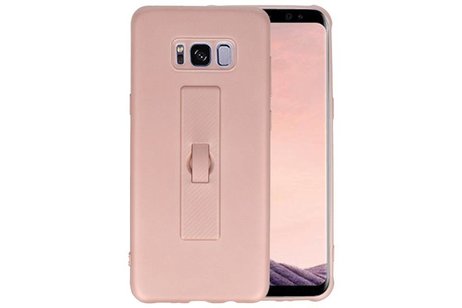 BAOHU Carbon series hoesje - Backcover Geschikt voor Galaxy S8 Plus Roze