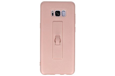 BAOHU Carbon series hoesje - Backcover Geschikt voor Galaxy S8 Plus Roze